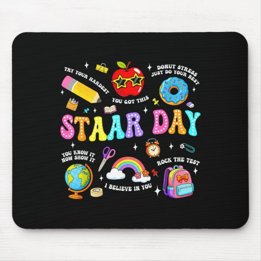 Staar-dagtest leraar student positieve leraar muismat (Voorkant)