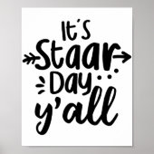 Staar Day Yall Schattigee testdag voor leerkrachte Poster (Voorkant)