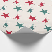 staar- en rendierpapier cadeaupapier (Hoek)