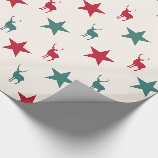  staar- en rendierpapier cadeaupapier (Hoek)
