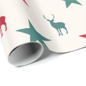 staar- en rendierpapier cadeaupapier (Rol Hoek)