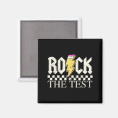 Staar Staat Testdag Rock De Test ABCD Leraar Magneet (Voorkant / Achterkant)