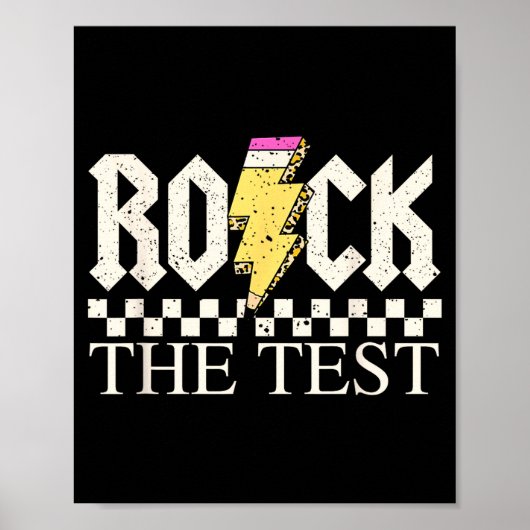 Staar Staat Toetsdag Rock De Toets ABCD Leraar Poster (Voorkant)