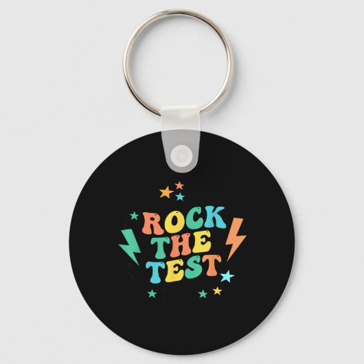 Staar State Testing Test Dag Motivatie Shirt Rock Sleutelhanger (Voorkant)