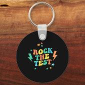 Staar State Testing Test Dag Motivatie Shirt Rock Sleutelhanger (Voorkant)