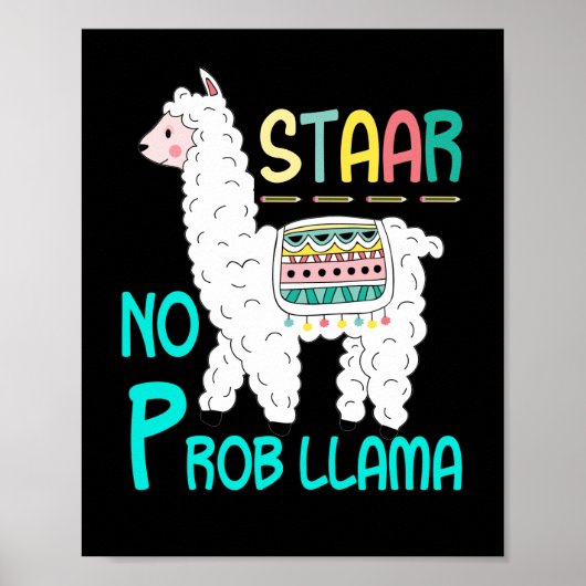 STAAR Test Geen Prob Llama-lerarenexamen Poster (Voorkant)