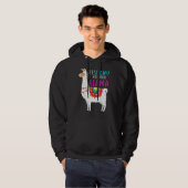 Staar testdag geen probleem Llama leraar test Te Hoodie (Voorkant volledig)