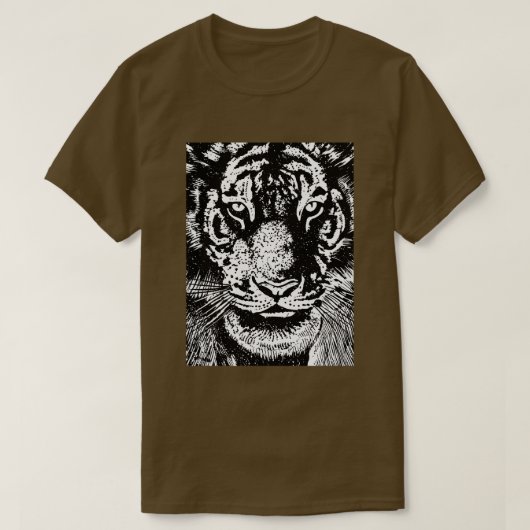 Staar tijgerkop t-shirt (Design voorkant)