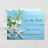 Staarsbruiloft bespaart de data met orhids aankondigingskaart (Voorkant / Achterkant)