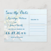 Staarsbruiloft bespaart de data met orhids aankondigingskaart (Achterkant)