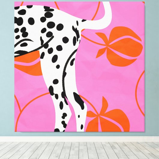 Staart en textuur canvas afdruk (Insitu (Houten vloer))