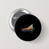 Staart Rode Zeebaars Rode Trom Vis Shirt Rode Zeeb Ronde Button 5,7 Cm (Voorkant /achterkant)