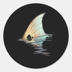 Staart Rode Zeebaars Rode Zeebaars Staart Rode Tro Ronde Sticker