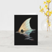 staart roodbaars staart rode trommel vis Shirt Kaart (Gele Bloem)