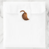Staart staart op de vierkante sticker (Tas)