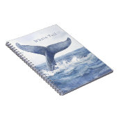 Staart van de blauwe oceanwalvis notitieboek (Rechterzijde)