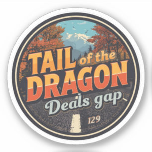 Staart van de Dragon Deals 318 bochten roadtrip Sticker
