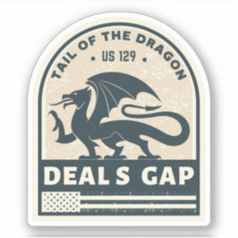 Staart van de Dragon Deals Gap Motorcycle road tri Sticker