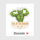 Staart van de Dragon Deals Gap Motorcycle road tri Sticker (Vel)