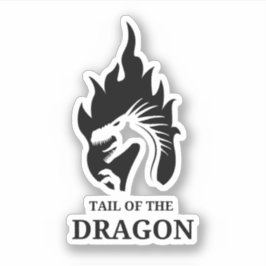 Staart van de Dragon Deals Gap Motorcycle road tri Sticker