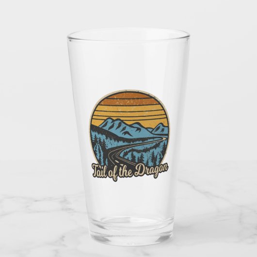 Staart van de Dragon Retro Glas (Voorkant)