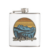 Staart van de Dragon Retro Heupfles (Voorkant)