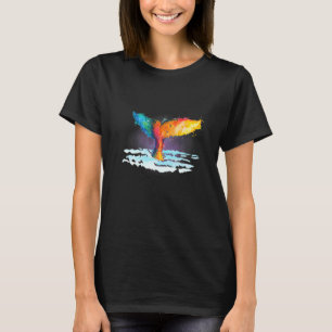 Staart van de Wal Waterverf Fantasie Mythisch Myst T-shirt