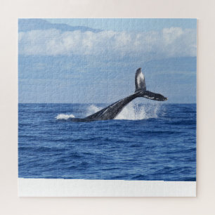 Staart van de Walvis Schone Oceanische Legpuzzel