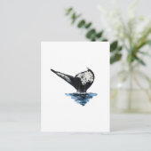 Staart van een walvis briefkaart (Staand voorkant)