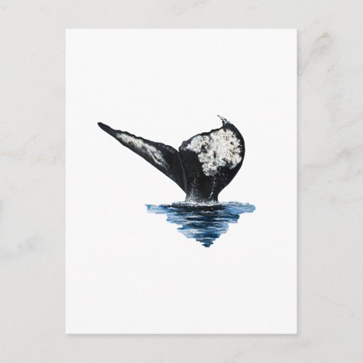 Staart van een walvis briefkaart (Voorkant)