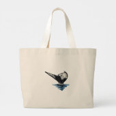 Staart van een walvis grote tote bag (Achterkant)