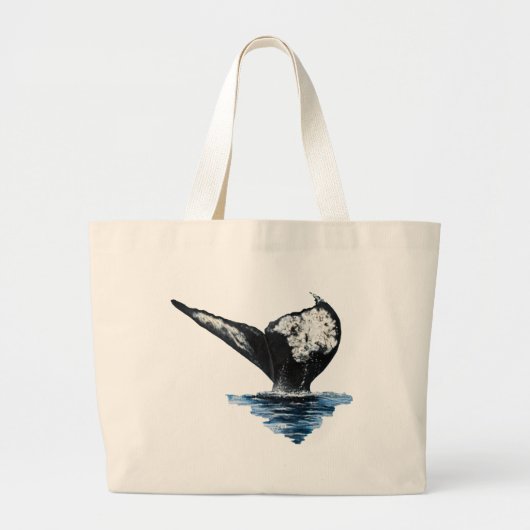 Staart van een walvis grote tote bag (Voorkant)