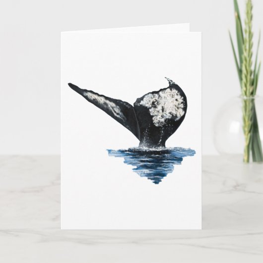 Staart van een walvis kaart (Voorkant)
