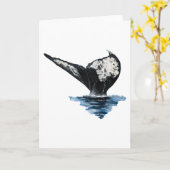Staart van een walvis kaart (Gele Bloem)