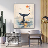 Staart van een Walvis Kunstprint | Poster in Japan