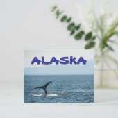 Staart van een walvis Schitterend Alaska ansichtka Briefkaart (Staand voorkant)