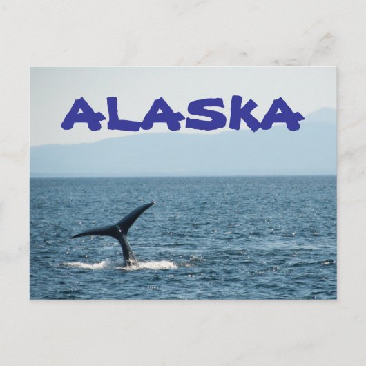 Staart van een walvis Schitterend Alaska ansichtka Briefkaart (Voorkant)