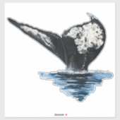 Staart van een walvis sticker (Vel)