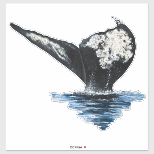 Staart van een walvis sticker (Vel)