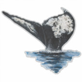 Staart van een walvis sticker (Voorkant)