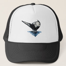 Staart van een walvis trucker pet