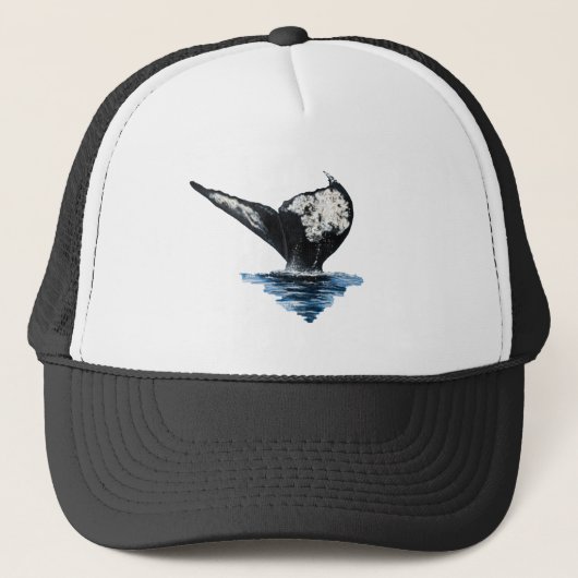 Staart van een walvis trucker pet (Voorkant)
