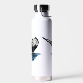 Staart van een walvis waterfles (Links)