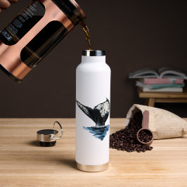 Staart van een walvis waterfles