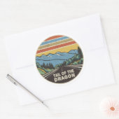 Staart van het Drakengebergte Ronde Sticker (Envelop)