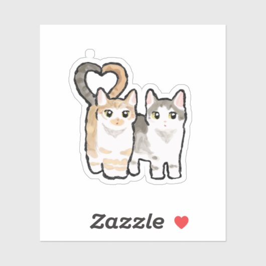 Staart van Liefde Sticker (Vel)