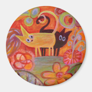 Staarten en katten magneet