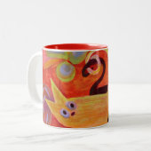 staarten en katten tweekleurige koffiemok (Voorkant links)