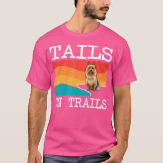 Staarten op paden Australian Terrier Dog Funny Hik T-shirt