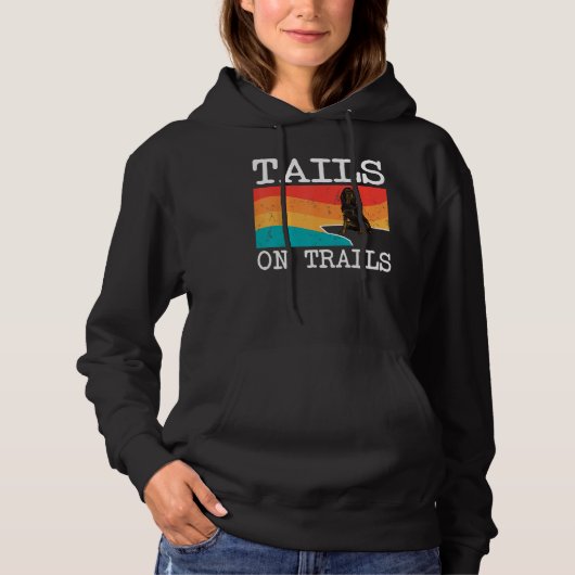 Staarten op paden Gordon Setter hond Funny Hiking Hoodie (Voorkant)